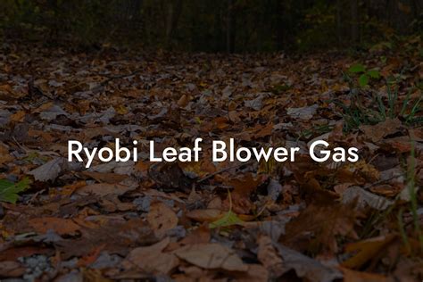 Ryobi Leaf Blower Gas