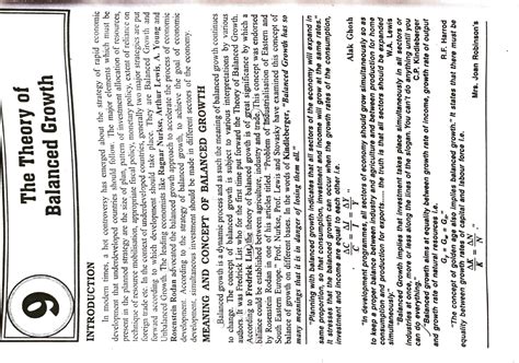 Balanced growth theory - 9 The Theory of Balanced Growth ...