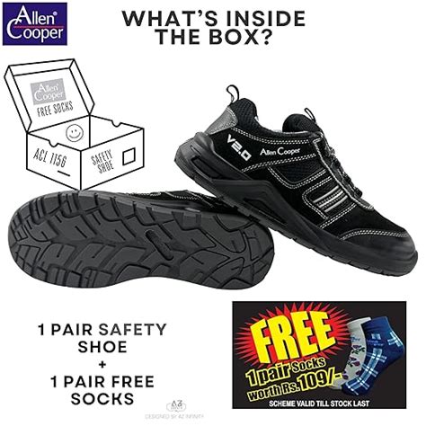 Allen Cooper Safety Shoes Steel Toe MODEL NO AC 1156, SIZE 7 – iProc by ...
