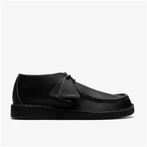 Mens Desert Nomad Black/Black Leather Loafers, Slip Ons Shoes | Clarks UK
