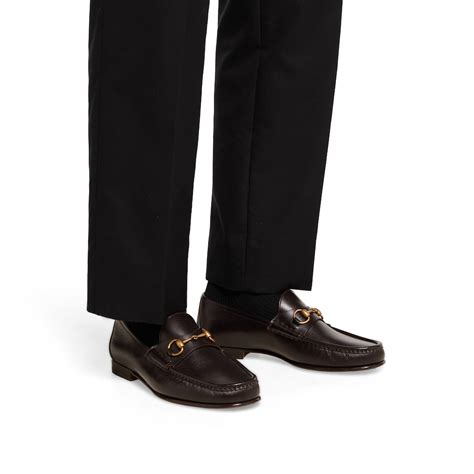 Men's Horsebit 1953 loafer in dark brown leather | GUCCI® NZ