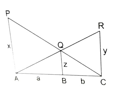In the given figure, PA, QB and RC each is perpendicular to AC such ...