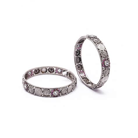 925 Silver Traditional Bangle For Girls - Silver Palace