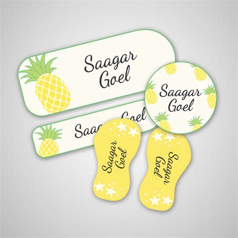 Mini Label Pack - Pineapple – Popup Kids