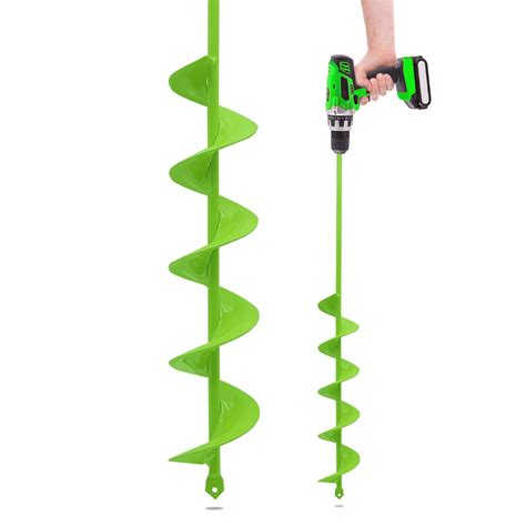 SYITCUN Auger Drill Bit for Planting - 3" X 24" Heavy-Duty Garden Auger ...