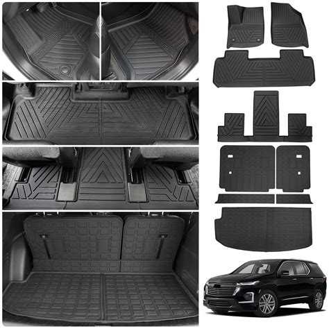 Floor Mats For 2018-2023 (Fit 2024 Traverse Limited) Chevrolet Traverse ...