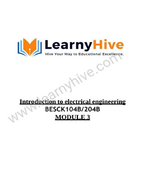 Image result for Basic Electrical Engineering Module 1