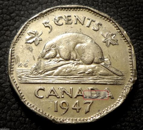 Canada, 1947 5 Cents George Vi Beaver Filler Coin