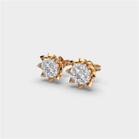 Buy Blooming Love Diamond Encrusted Earstuds At Jewelbox