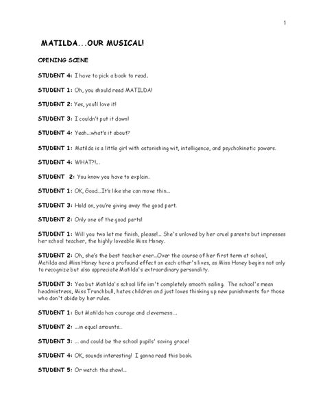 Original London Cast Matilda The Musical London