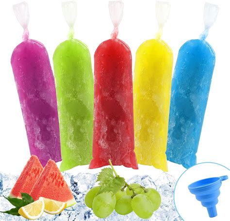 Amazon.com: BokingOne Ice Lolly Bags Disposable, Ice Cream Mold Bags ...
