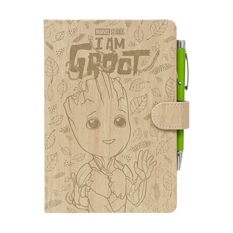 Official Marvel I Am Groot Premium A5 Notebook With Projector Pen ...