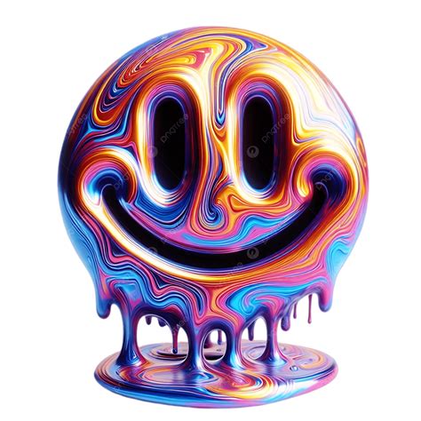 3d Dripping Smiley Face PNG, Vector, PSD, and Clipart With Transparent ...