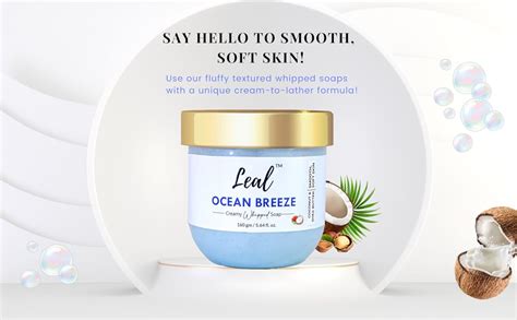 Buy Leal Cosmetics Whipped Soap, Ocean Breeze Bath Cream Soap, Body ...