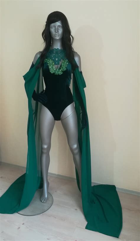 Sexy Poison Ivy Costume Halloween Cosplay Poison Ivy Corset Green Ivy ...