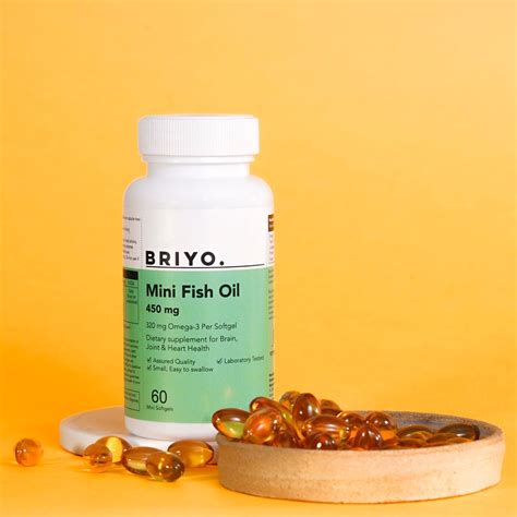 Briyo Fish Oil Mini 450 mg - Omega-3 in Smaller Softgels – Briyo ...