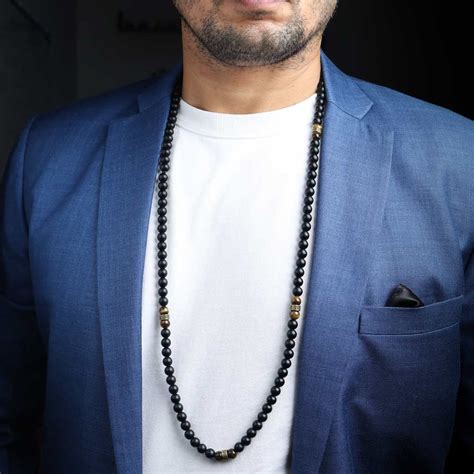 Silencing The Darkness Long Obsidian Agate Mala For Optimal Root Chakr ...