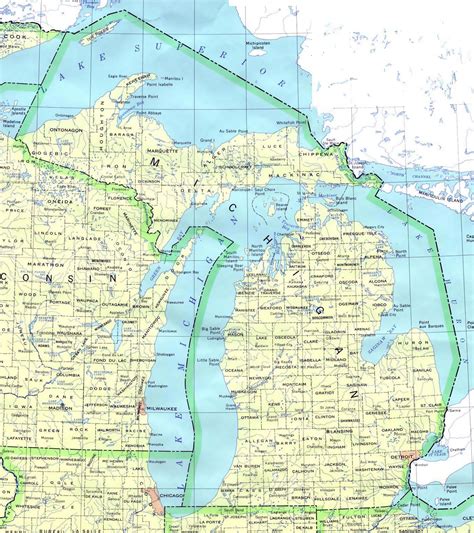 Physical Map Of Michigan