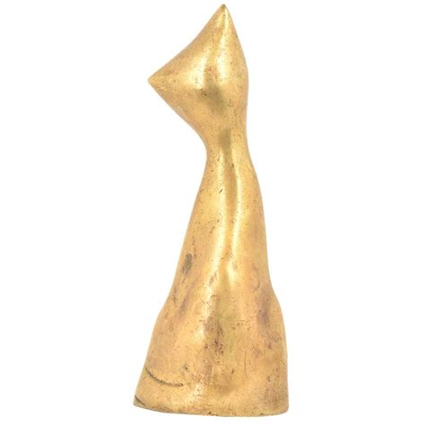 Brass Vintage Cat In Sitting Position