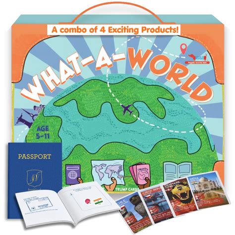 Buy CocoMoco Kids What a World 4-in-1 Geography Activity Kit for Kids 6 ...