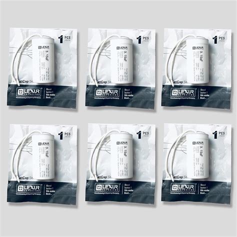 Lexur 3.5uF (MFD) Ceiling Fan Capacitor 440v AC (Pack of 6) : Amazon.in ...