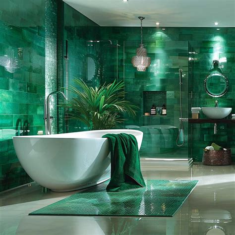 Small Bathroom Ideas Green Tiles