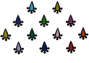 Comet Busters Traditional Multicolor Bindi Forehead Multicolor Bindis ...