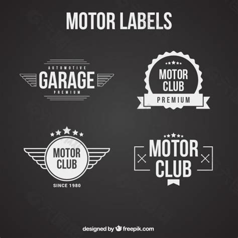 矢量摩托车标志图片-创意矢量摩托车俱乐部平面标志设计素材-高清图片-摄影照片-寻图免费打包下载