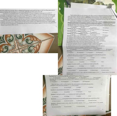 Giải quyết:Read the following passage about endangered languages and ...