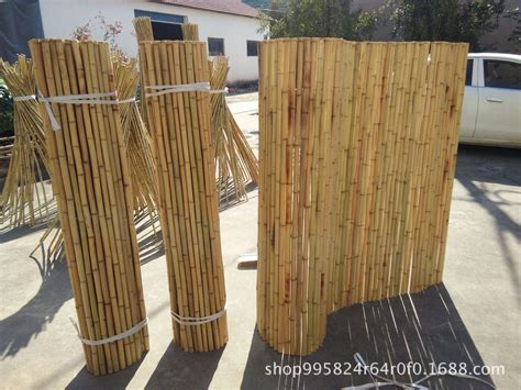 竹子做墙,竹子院墙,自然竹子装修固定墙面_大山谷图库