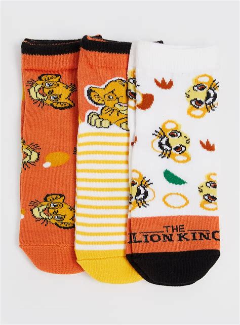 Buy Boys Simba Print No-Show Socks - Pack of 3 Online at just Rs. 249.0 ...