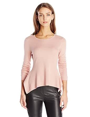 Buy BCBGMAXAZRIA Women's Peplum Sweater, Shadow Blush, Large at Amazon.in
