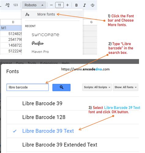How to make Barcodes in Google Sheets