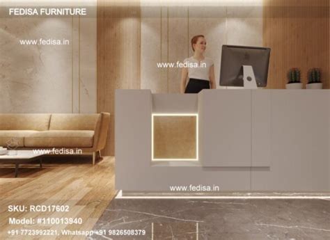 Office Reception Table Back Of Reception Desk Stainless Steel Reception ...