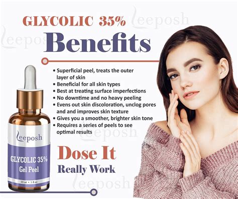 Leeposh Glycolic Acid 35% Gel Peel – AHA Facial Peel for Youthful Skin ...