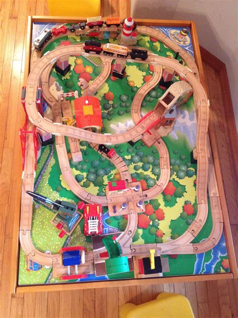 Wooden Train Set Table / Thomas The Tank Table Train Set / Help them ...