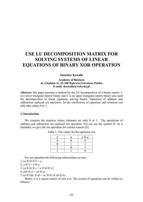 Matrix Factorization Lu Decomposition in Linear Matrix 的图像结果