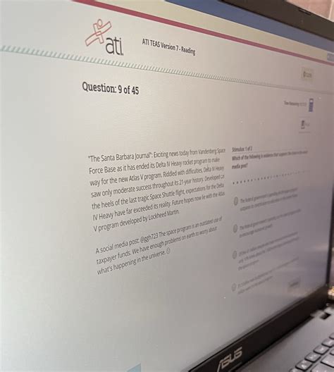 [Solved] Teas 7 reading questions. ati ATI TEAS Version 7 - Reading ...