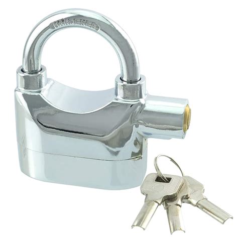 Abros™ AJT0X7 Multipurpose Heavy Duty Alarmed Padlock with 110db Motion ...