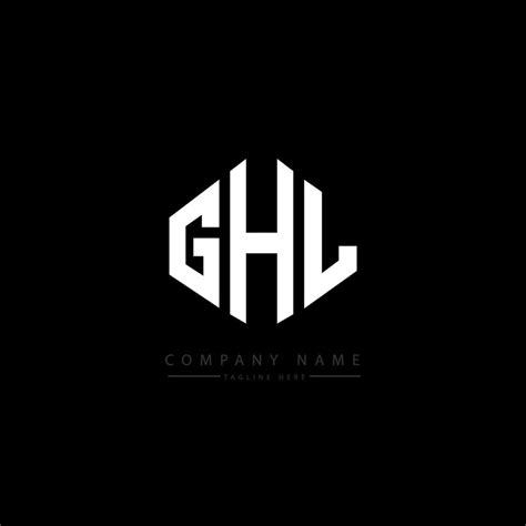GHL letter logo design with polygon shape. GHL polygon and cube shape ...