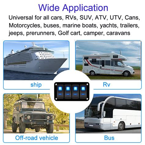 Buy HOKAAER 4 Way Rocker Switch Panel Housing Holder, Rocker Toggle ...