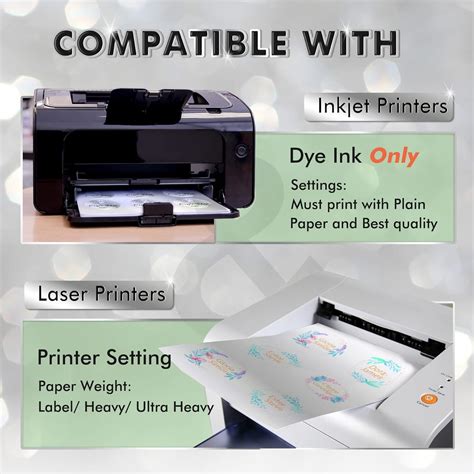 True-Ally A4 Silver Printable Sticker Paper for Inkjet and Laser ...