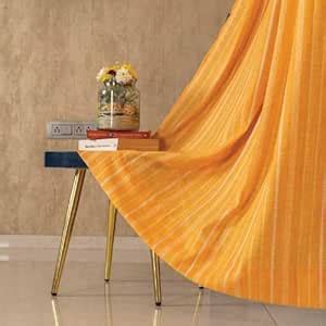 Buy Urban Space Aari Collection Weaved Sheer Striped Curtains For ...
