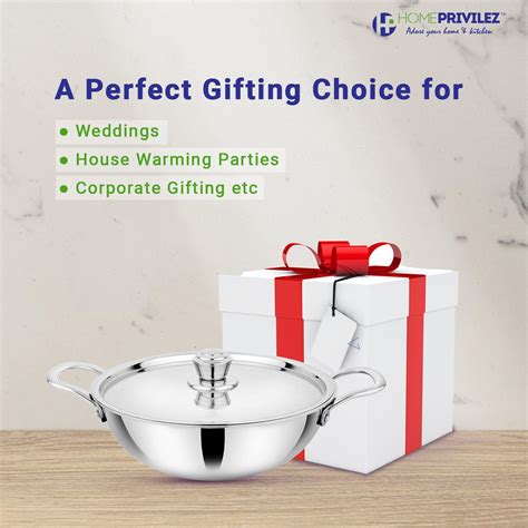 Stainless Steel Triply Kadhai with SS Lid – Homeprivilez