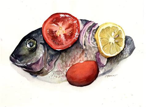 Fresh Tilapia Painting by Peter Francisco | Saatchi Art
