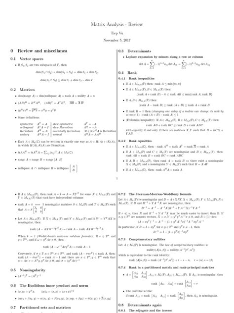 Image result for Matrix Analysis Samples
