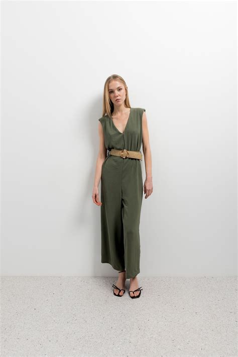 Khaki Short Sleeve Full Body Suit | Make Your Image