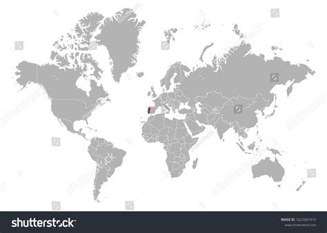 Portugal On Detailed World Map Overlay: Vector có sẵn (miễn phí bản ...