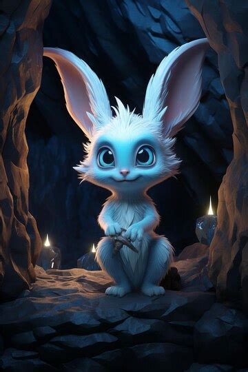 Cute ice rabbit character | Premium AI-generated image