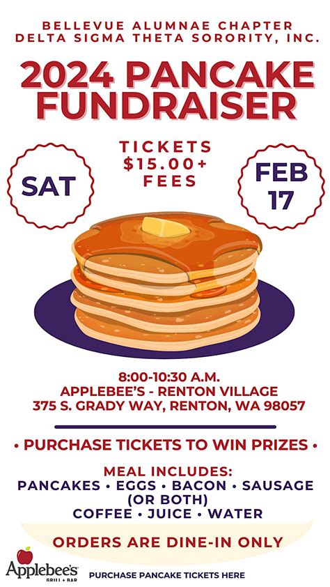 Bellevue Alumnae Chapter - Pancake Breakfast Fundraiser 2024, Applebee ...
